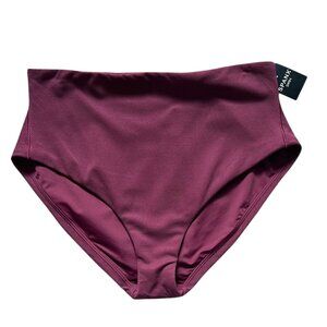 SPANX NEW Pique Hi Rise Shaping Cheeky Swim Bottoms In Mulberry Size 1X